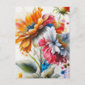 Bouquet der Blume Postkarte (Vorderseite)