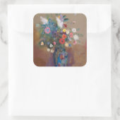 Bouquet der Blume Quadratischer Aufkleber (Tasche)
