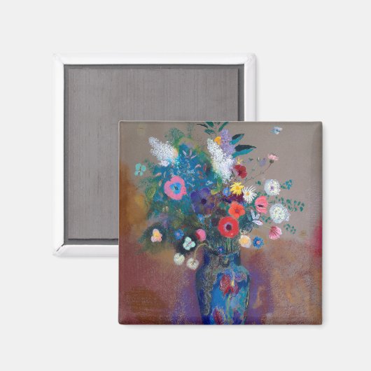 Bouquet der Blume, Redon Magnet (Vorderseite/Rückseite)