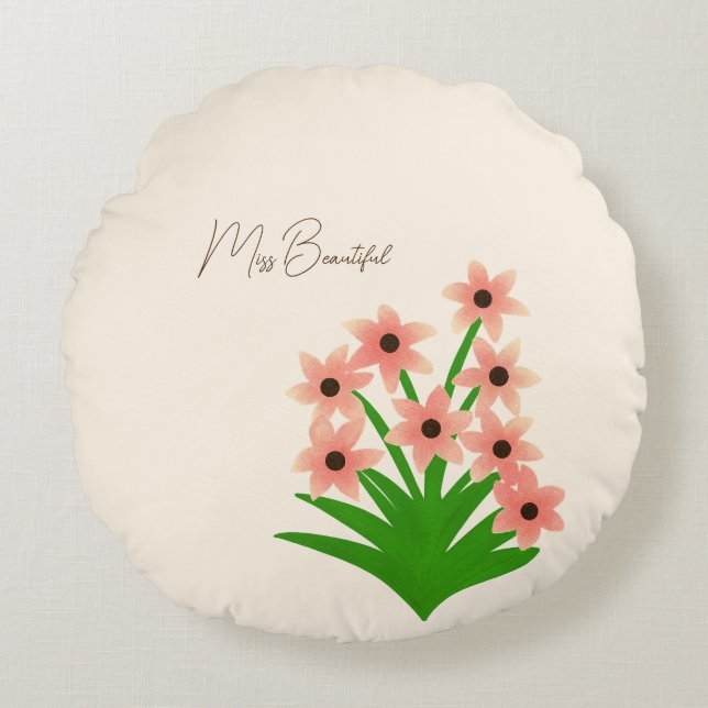 Bouquet der Blume Rundes Kissen (Vorderseite)