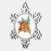 Bouquet der Blume Schneeflocken Zinn-Ornament (Rechts)