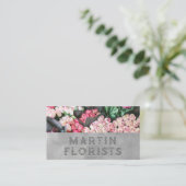 Bouquet der Blume | Stilschrift mit Embossed Visitenkarte (Stehend Vorderseite)