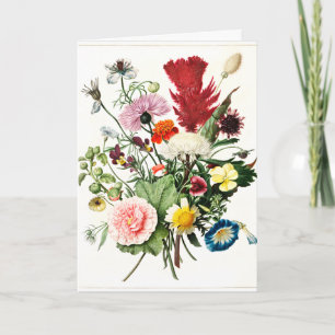 Bouquet der Blume Vintage Illustration Karte