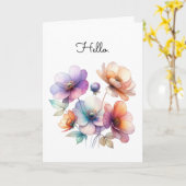 Bouquet der Blume von Aquarell Gruß Karte (Gelbe Blume)