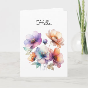 Bouquet der Blume von Aquarell Gruß Karte