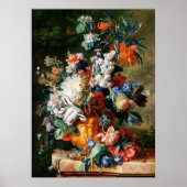Bouquet der Blume von Jan van Huysum Poster (Vorne)