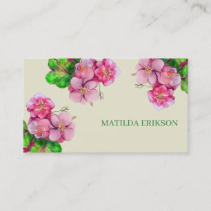 Bouquet der Cyclamen-Blume Saxifraga stolonifera Visitenkarte