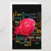 Bouquet der Liebe: Ein herzlicher Ausdruck Briefpapier (Vorne/Hinten)