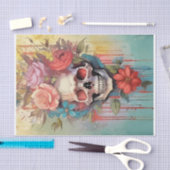 Bouquet der Liebe Lies Bleding, Goth Skull & Rose Seidenpapier (Handwerk)