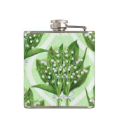 Bouquet der Lilie des Tales Blume auf grün Flachmann (Rückseite)