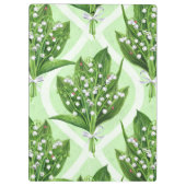 Bouquet der Lilie des Tales Blume auf grün Klemmbrett (Rückseite)