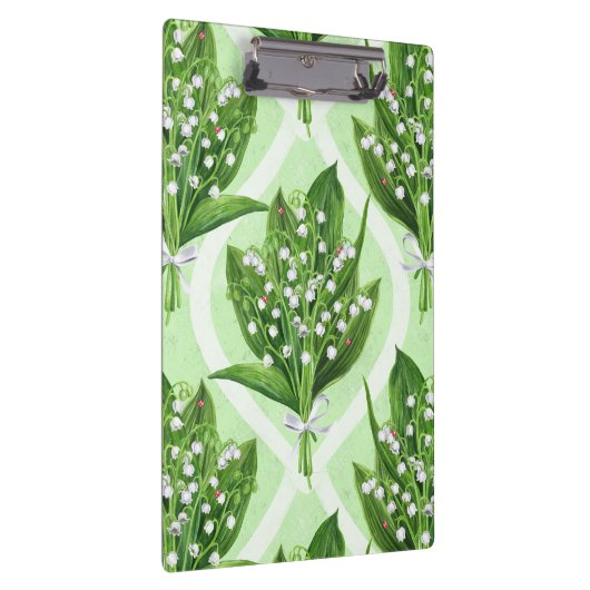 Bouquet der Lilie des Tales Blume auf grün Klemmbrett (Rechts)