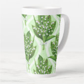 Bouquet der Lilie des Tales Blume auf grün Milchtasse (Rechte Ecke)