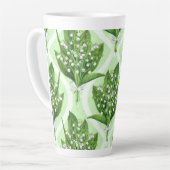 Bouquet der Lilie des Tales Blume auf grün Milchtasse (Linke Ecke)