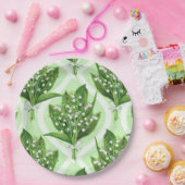 Bouquet der Lilie des Tales Blume auf grün Pappteller (Party)