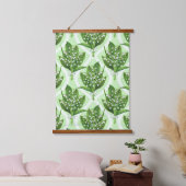 Bouquet der Lilie des Tales Blume auf grün Wandteppich Mit Holzrahmen (Schlafzimmer)