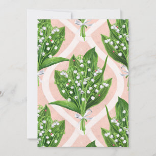 Bouquet der Lilie des Tals Blume auf rosa