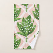 Bouquet der Lilie des Tals Blume auf rosa Badhandtuch Set (Handtuch)