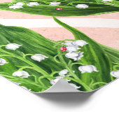 Bouquet der Lilie des Tals Blume auf rosa Poster (Ecke)