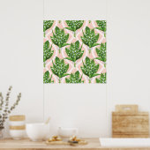 Bouquet der Lilie des Tals Blume auf rosa Poster (Küche)
