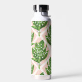 Bouquet der Lilie des Tals Blume auf rosa Trinkflasche (Links)