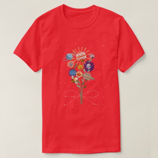Bouquet der Planeten T-Shirt (Design vorne)