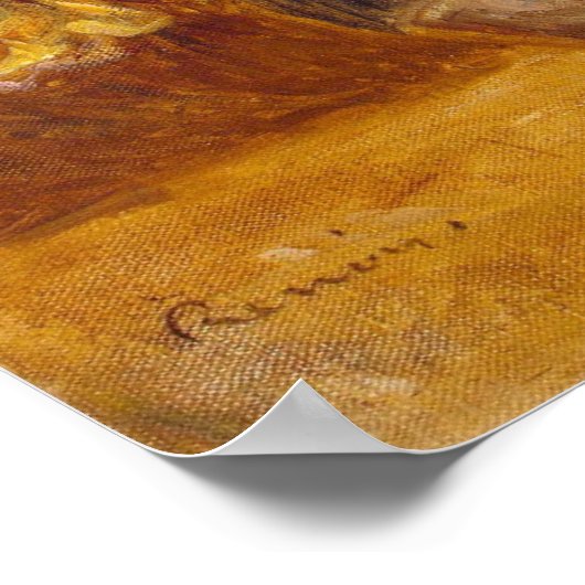 Bouquet der Rose, Auguste Renoir Poster (Ecke)