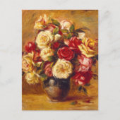 Bouquet der Rose, Auguste Renoir Postkarte (Vorderseite)
