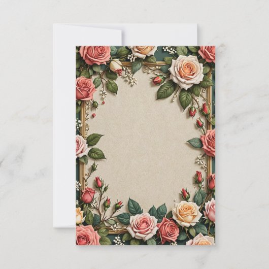 Bouquet der Rose Blume Hochzeit Einladung (Vorderseite)