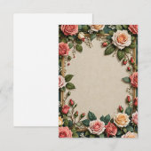 Bouquet der Rose Blume Hochzeit Einladung (Vorne/Hinten)