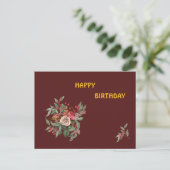 Bouquet der Rose Einladungspostkarte (Stehend Vorderseite)