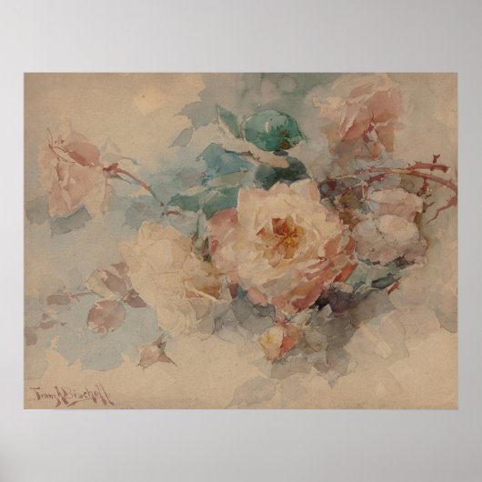 Bouquet der Rose - Franz Bischoff Poster (Vorne)