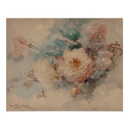 Bouquet der Rose - Franz Bischoff Poster (Vorderseite)