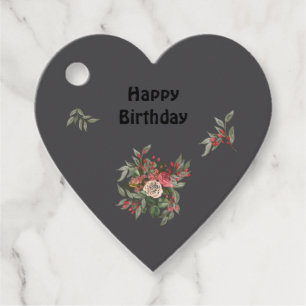 Bouquet der Rose Gefallen Tags Geschenkanhänger