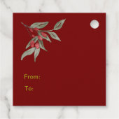 Bouquet der Rose Geschenkanhänger (Rückseite)