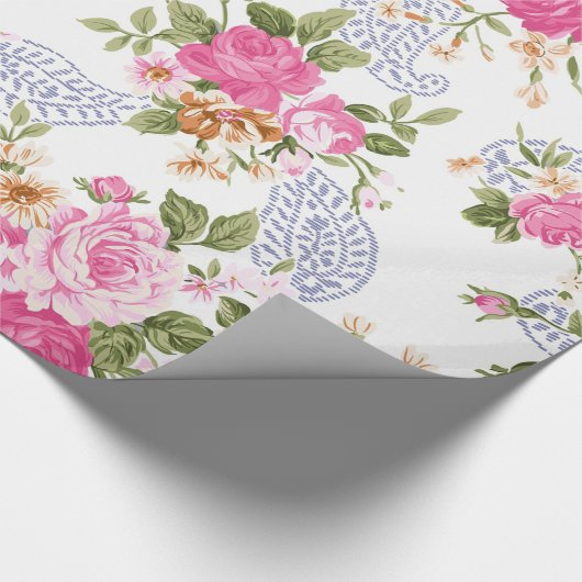 Bouquet der Rose Geschenkpapier (Ecke)