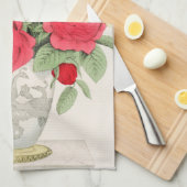 Bouquet der Rose Geschirrtuch (Viertel Falte)