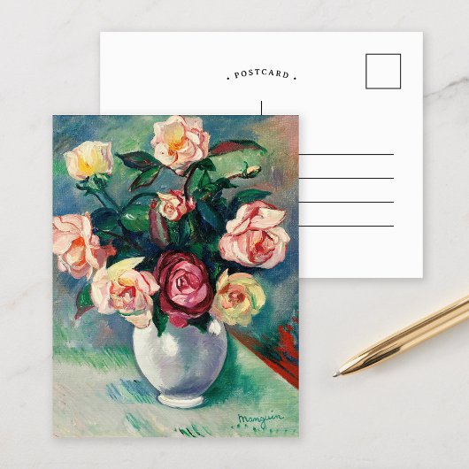 Bouquet der Rose | Henri Manguin Postkarte