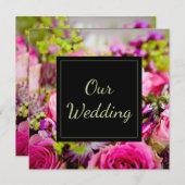 Bouquet der Rose Hochzeit Einladung (Vorne/Hinten)