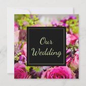 Bouquet der Rose Hochzeit Einladung (Vorderseite)