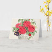 Bouquet der Rose Karte (Gelbe Blume)