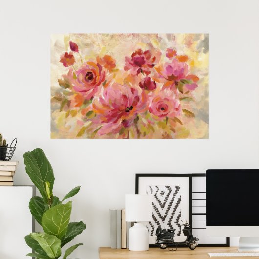 Bouquet der Rose Poster (Heimbüro)