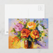 Bouquet der Rose Postkarte (Vorne/Hinten)
