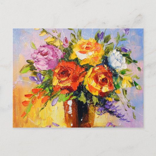 Bouquet der Rose Postkarte (Vorderseite)