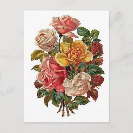Bouquet der Rose Postkarte (Vorderseite)