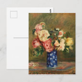 Bouquet der Rose Renoir Impressionist Art Malerei Postkarte (Vorne/Hinten)