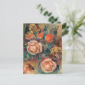 Bouquet der Rose | Renoir Postkarte (Stehend Vorderseite)