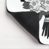 Bouquet der Rose Schwarz und Weiß Mousepad (Ecke)