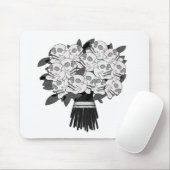 Bouquet der Rose Schwarz und Weiß Mousepad (Mit Mouse)