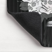 Bouquet der Rose Schwarz und Weiß Mousepad (Ecke)